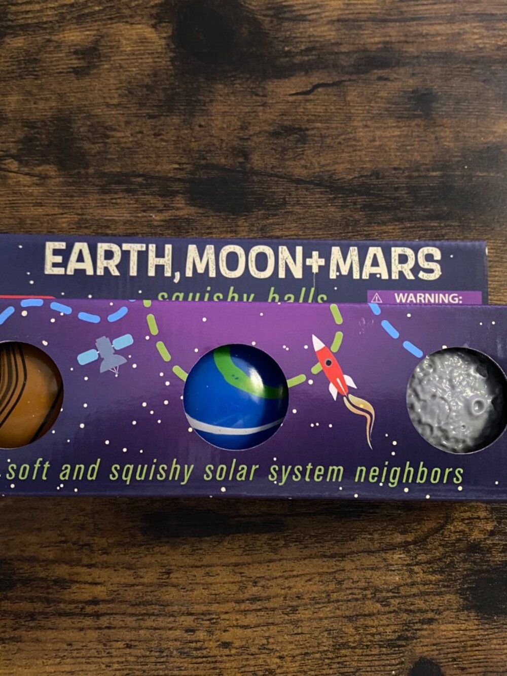 NWT! Viral Earth, Moon, and Mars Squishy Balls